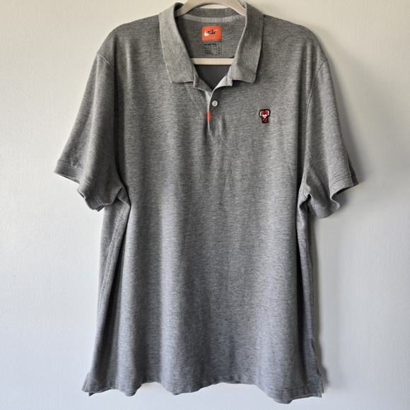 Nike Other - Nike Tiger Woods Frank Logo Masters Dri-Fit Heather Gray Golf Polo Shirt Men XXL